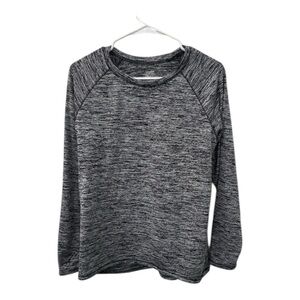 Climate Right by Cuddl Duds Heathered Black Base Layer Top L